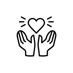 Benevolence icon in vector. Illustration