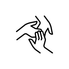 Fototapeta premium Joint Charity icon in vector. Illustration