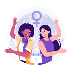 International women's day flat illustration