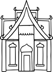 Asian Temple doodle