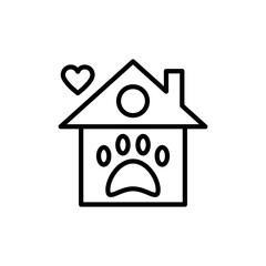 Pet Sheltering icon in vector. Illustration