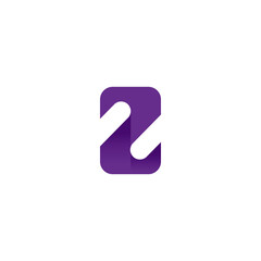 Letter Z Logo Design. Z Icon With Purple Color 
