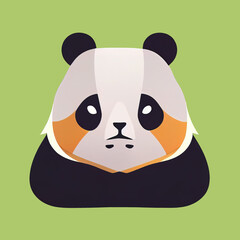 Muzzle panda avatar. Stylized portrait of a panda bear. Simple panda icon. AI-generated