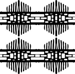Vector monochrome pattern, Abstract texture for fabric print, card, table cloth, furniture, banner, cover, invitation, decoration, wrapping.seamless repeating pattern.Black and white color.