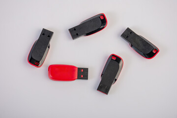 Flash drive isolated on white background