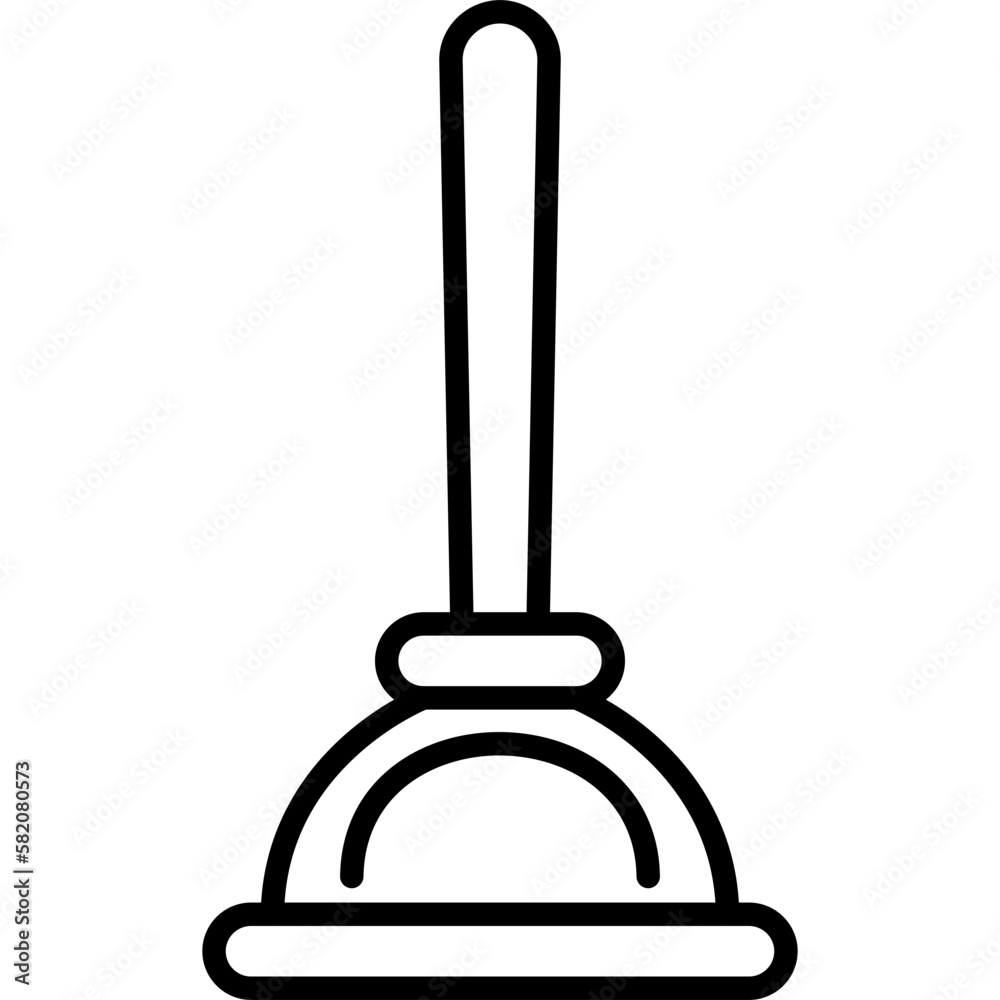 Wall mural plunger icon