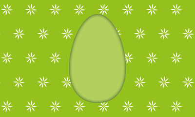 easter egg paper cut decorative green wallpaper floral background