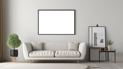 modern living room mockup