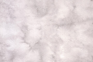 Watercolor, texture, abstract illustration of a light gray, dirty background in spots and stains. Drawn by hand. For design and decoration with place for text. Concrete wall at a construction site.