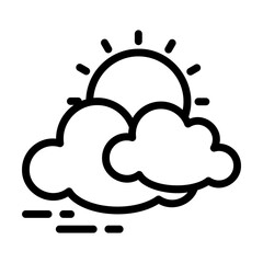 cloud and sun icon