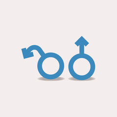 Erectile dysfunction symbols graphic design vector illustration. Sex education symbol concept