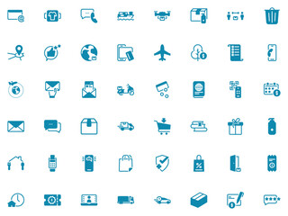 Simple vector icon on a theme delivery, purchase, sale