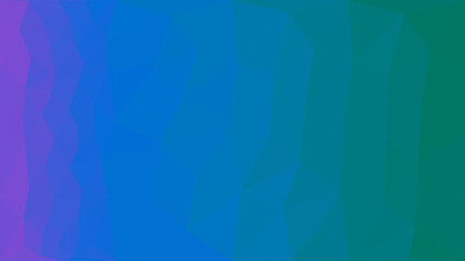 Fototapeta premium Arrière-plan géométrique abstrait de style low poly avec un dégradé de couleurs du violet au vert foncé en passant par le bleu roi et le bleu-vert