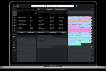A task management app with a minimalist design featuring customizable lists and deadline reminders, displayed on a laptop computer. Generative AI