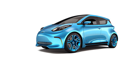 Obraz na płótnie Canvas modern electric car on transparent background generative AI