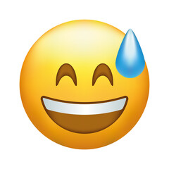 Laughing Smiling Emoji Face. Emoticon.