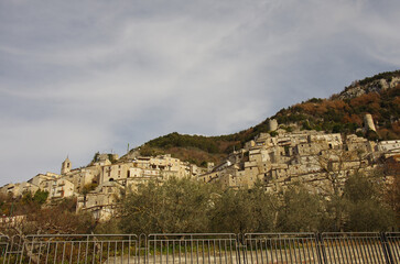 Pesche - Isernia - Molise - Ancient stone houses of a characteristic Molise village - Italy