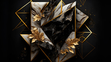 Black and Gold Luxury Background. generative ai