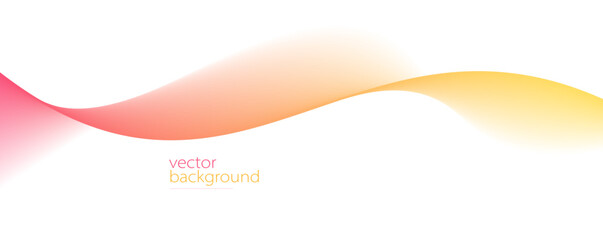 Flowing color curve shape with soft gradient vector abstract background, relaxing and tranquil art, ease and tranquil image.