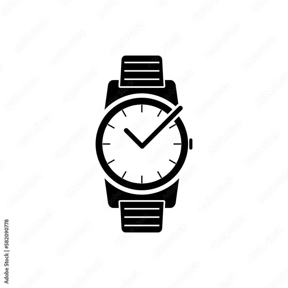 Canvas Prints Wrist watch icon isolated on transparent background