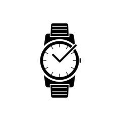 Wrist watch icon isolated on transparent background