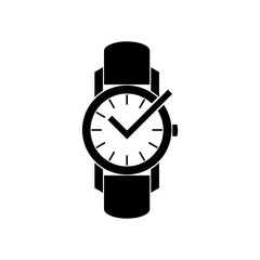 Wrist watch icon isolated on transparent background