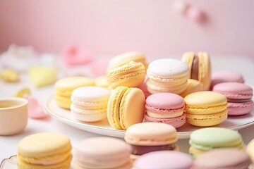Exquisite Macarons, a Pastel of Colors and Flavors, created with Generative AI technology