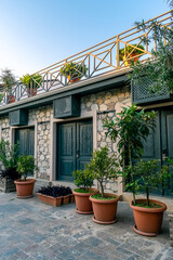 Turkey. Street in the city of Antalya. Old street. An old house.