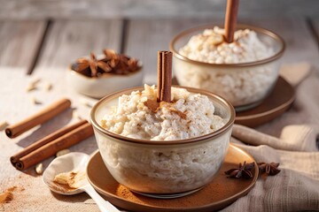 Comforting Rice Pudding, created with Generative AI technology