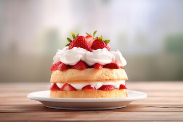 Summery Strawberry Shortcake, created with Generative AI technology