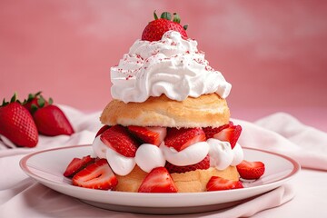Summery Strawberry Shortcake, created with Generative AI technology