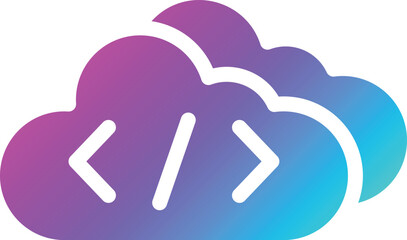 Cloud coding Vector Icon Design Illustration