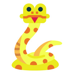 snake flat icon style