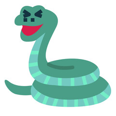 Fototapeta premium snake flat icon style
