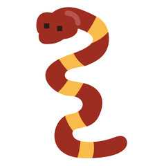 snake flat icon style