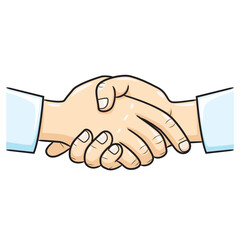 Handshake cartoon