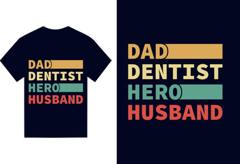happy father's day  typography letter and t-shirt