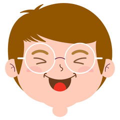 boy happy face cartoon cute