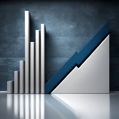 business graph with arrow