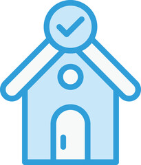 Verified house Vector Icon Design Illustration