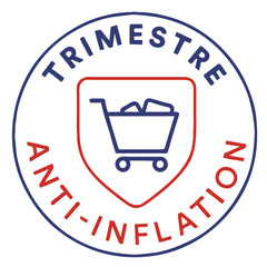 Logo Trimestre Anti-inflation - obrazy, fototapety, plakaty
