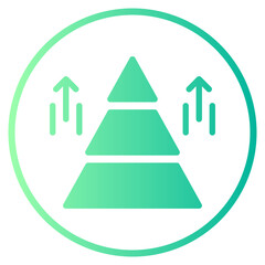 Fototapeta premium pyramid gradient icon