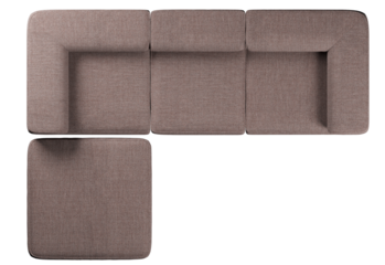 Top view of sofa with textured fabric