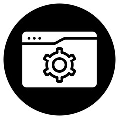 web optimization glyph icon