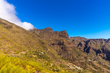Blick auf Masca und das Gebirge über Masca