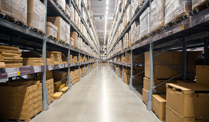 management storage warehouse for shipping goods to customer