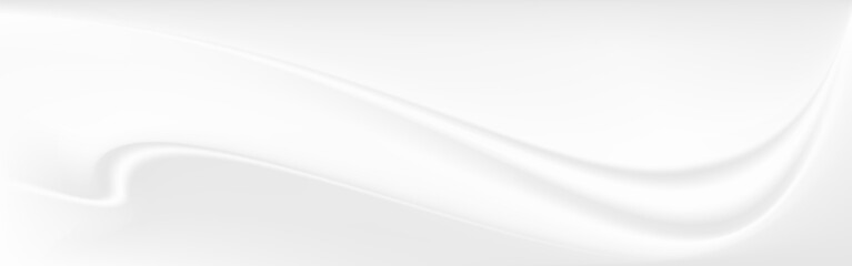 White texture 3D volumetric fabric folds, white waves for web design. Background for wedding card or flyer.