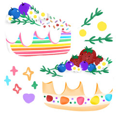 Cartoon food background draw and painting free