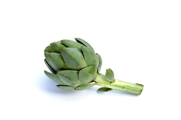 Fresh artichoke on white background