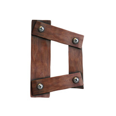 Wooden Planks 3D Lettering or Alphabet